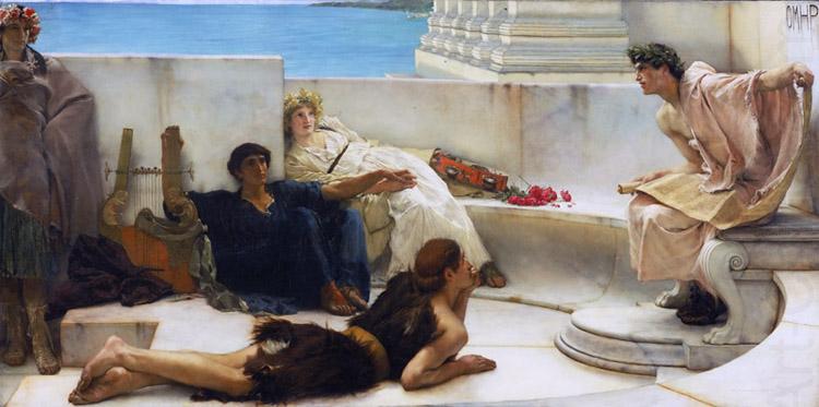 Alma-Tadema, Sir Lawrence A Reading from Homer (mk23) china oil painting image